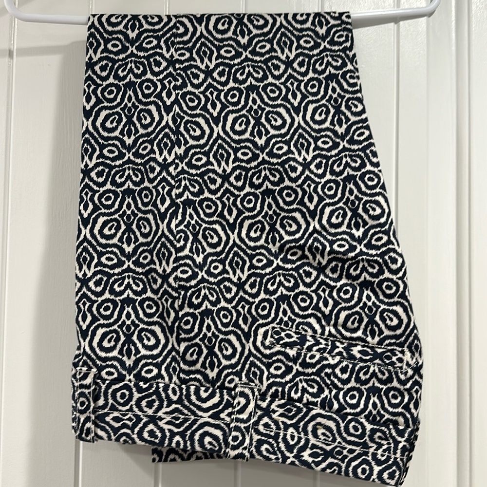 Jcrew City Fit Navy Printed Capri